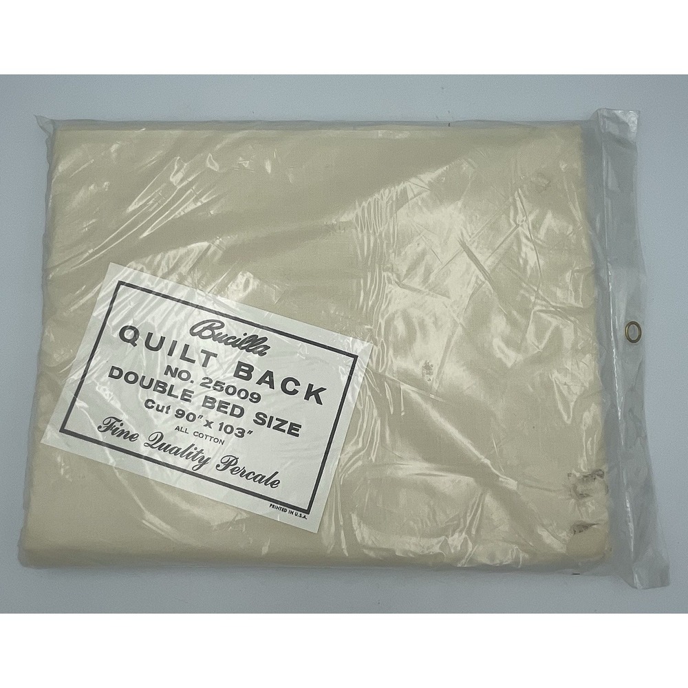 Vgt. Bucilla Quilt Back Double Bed Size Percale Cotton Fabric 90" x 103" 25009